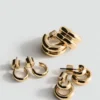 Lot de boucles d&rsquo;oreilles créoles combinées