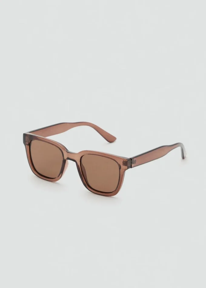Lunettes de soleil à monture rectangulaire