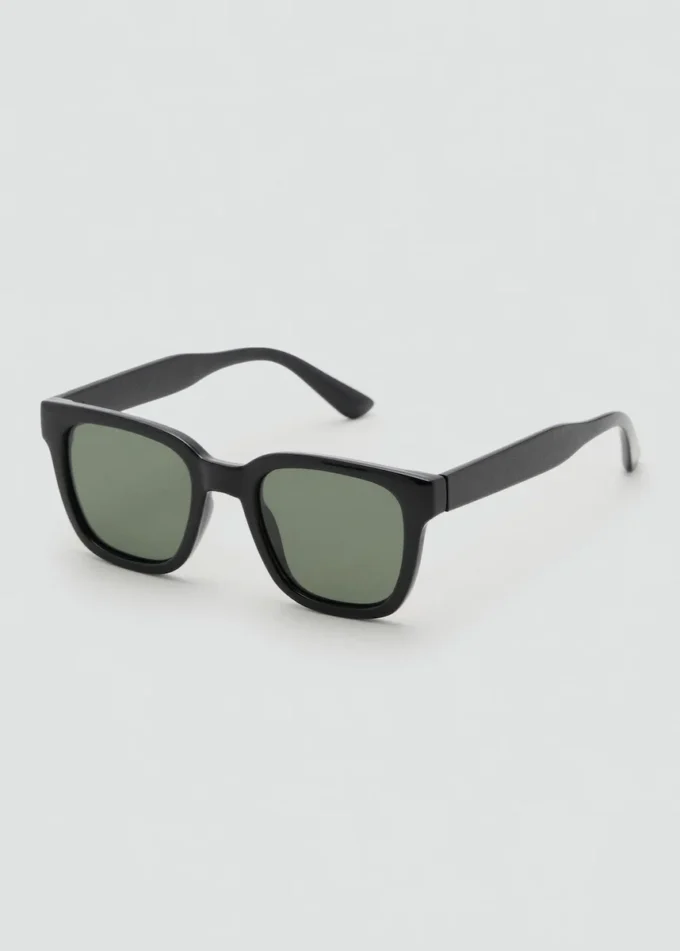 Lunettes de soleil à monture rectangulaire