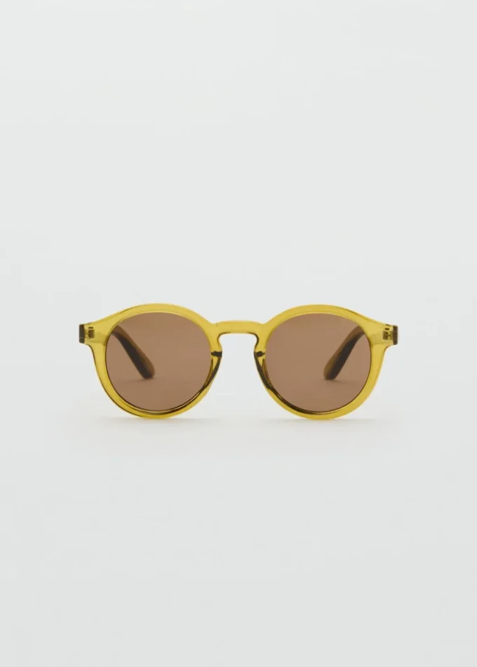 Lunettes de soleil à monture semi-transparente