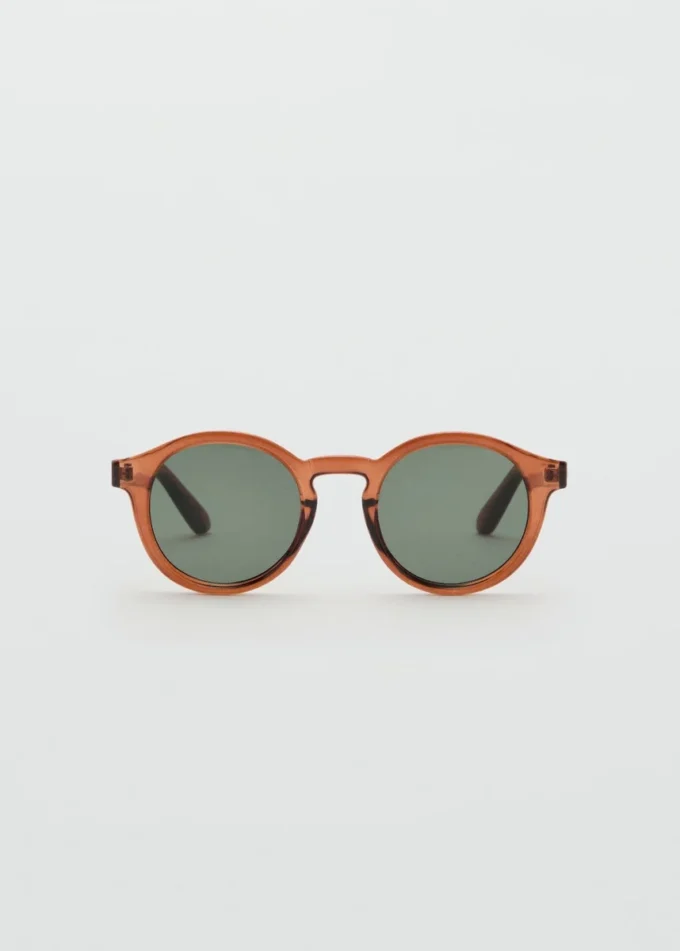 Lunettes de soleil à monture semi-transparente