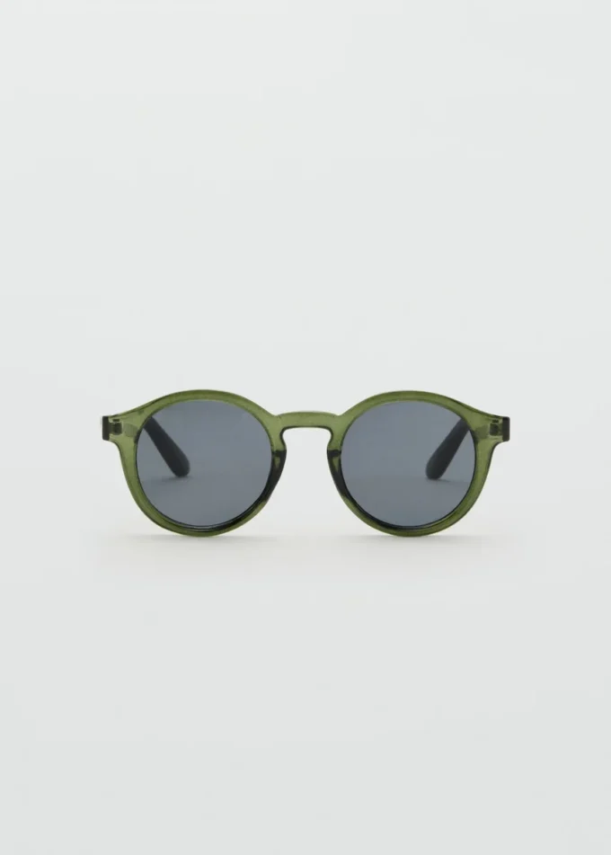 Lunettes de soleil à monture semi-transparente