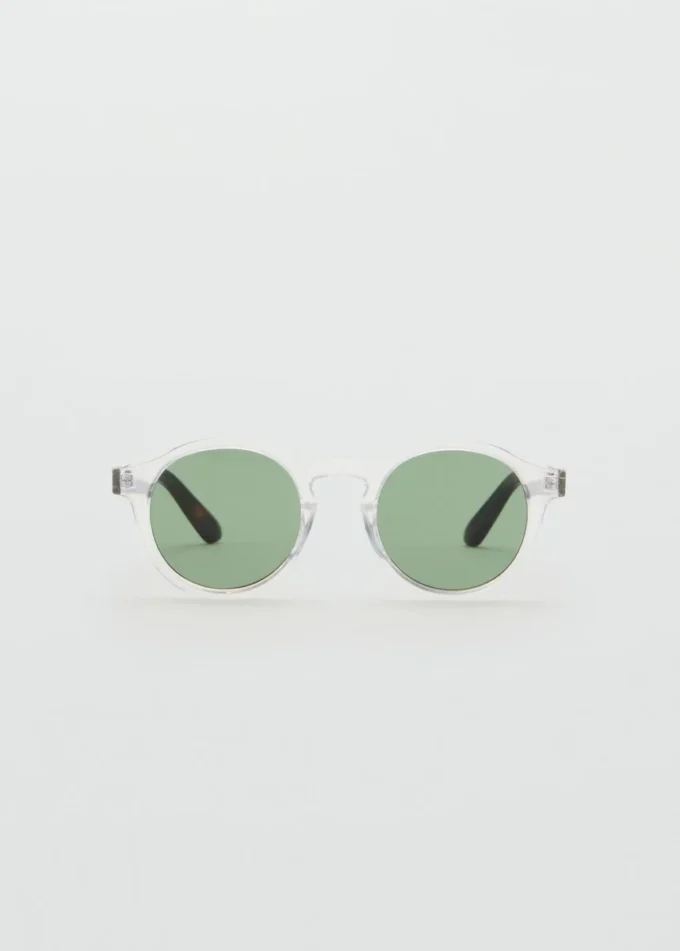 Lunettes de soleil à monture semi-transparente