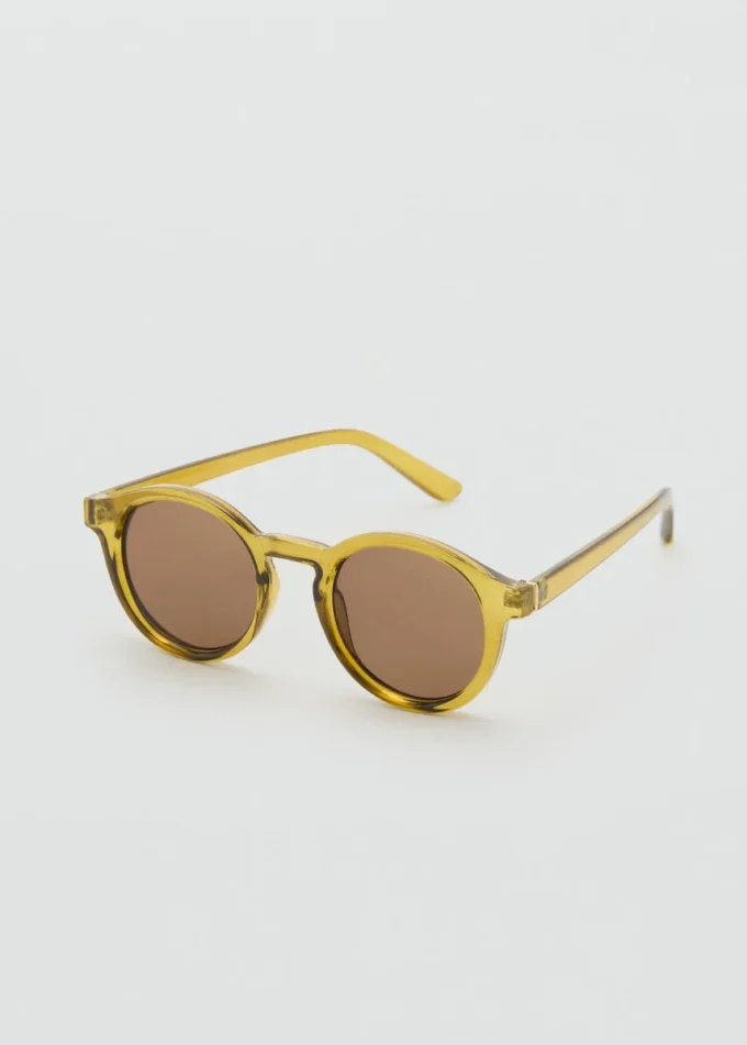 Lunettes de soleil à monture semi-transparente