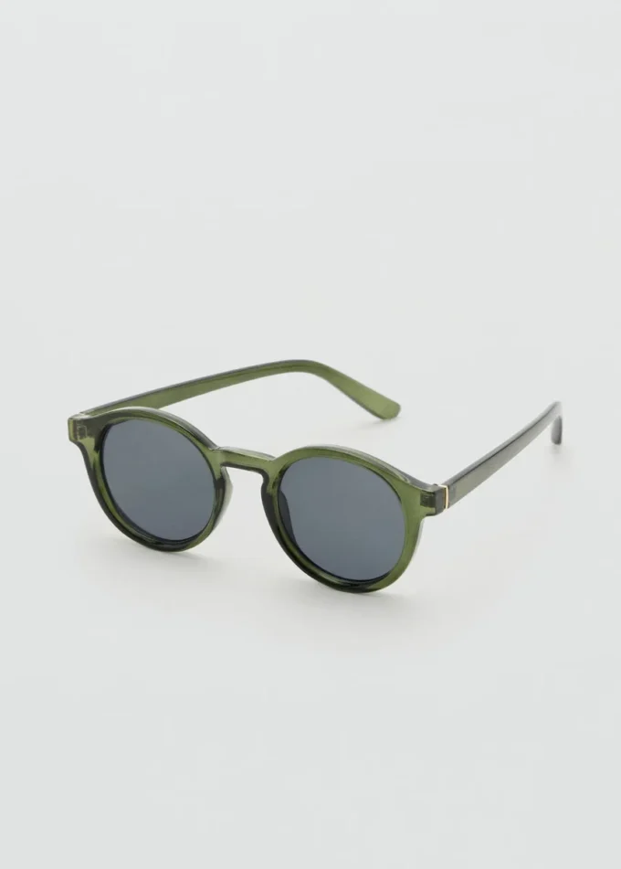 Lunettes de soleil à monture semi-transparente