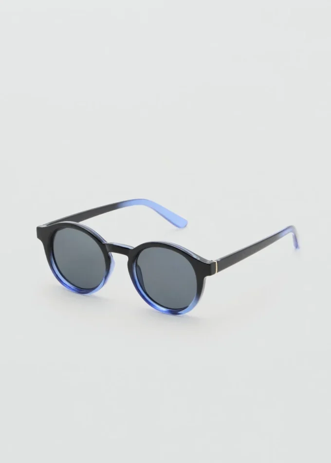 Lunettes de soleil à monture semi-transparente