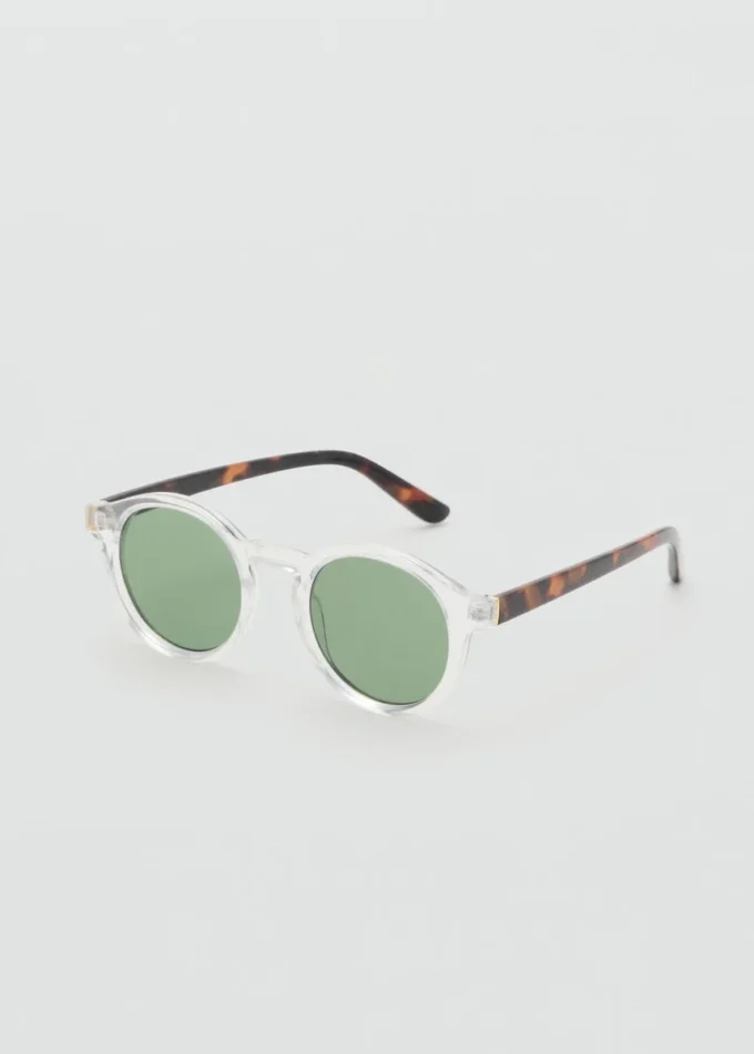 Lunettes de soleil à monture semi-transparente