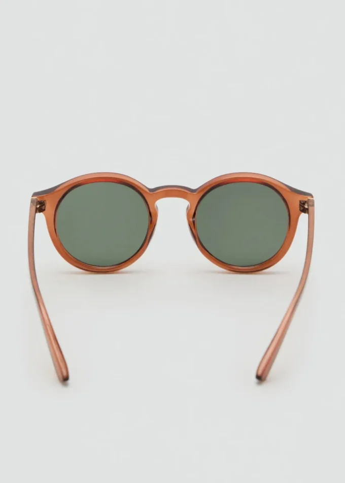 Lunettes de soleil à monture semi-transparente