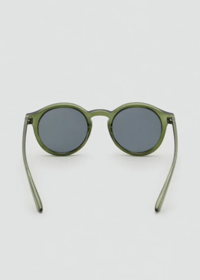 Lunettes de soleil à monture semi-transparente