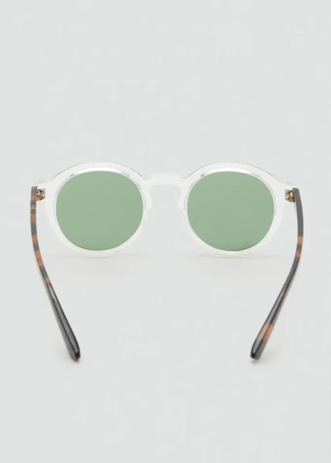 Lunettes de soleil à monture semi-transparente