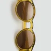 Lunettes de soleil à monture semi-transparente