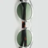 Lunettes de soleil à monture semi-transparente