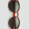 Lunettes de soleil à monture semi-transparente