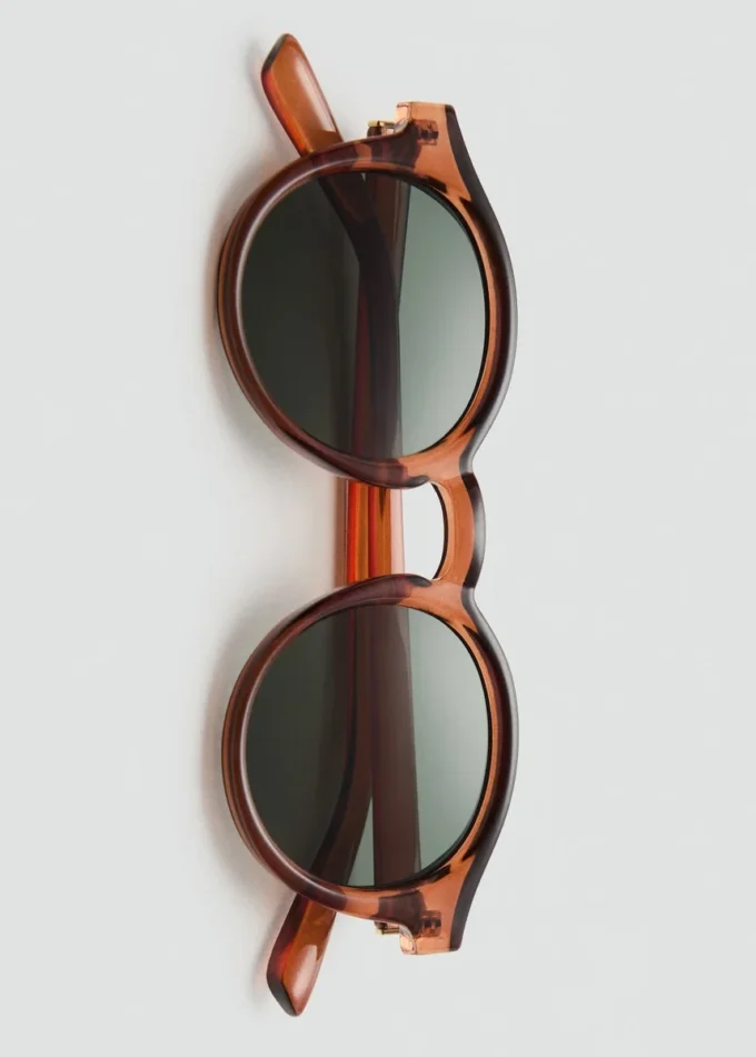 Lunettes de soleil à monture semi-transparente