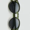 Lunettes de soleil à monture semi-transparente