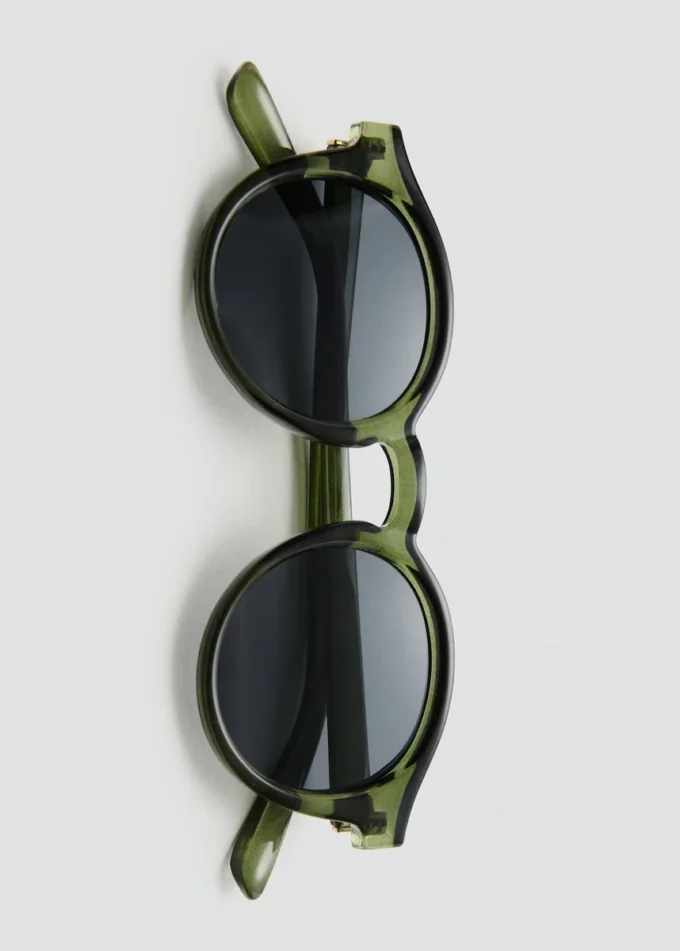 Lunettes de soleil à monture semi-transparente