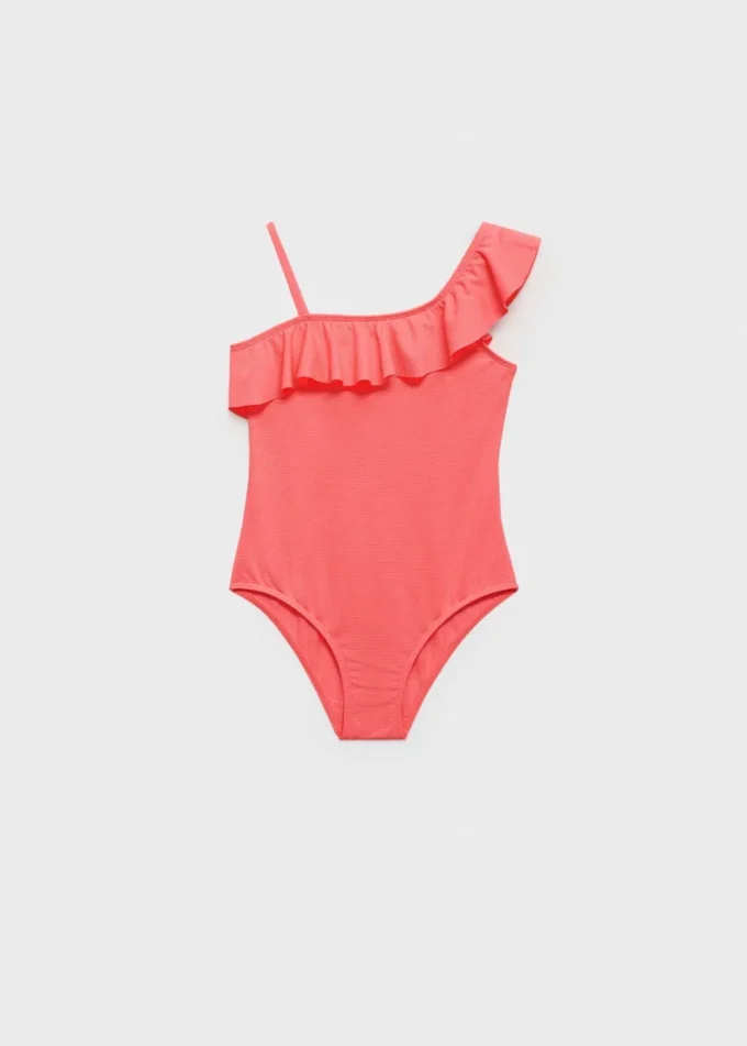 Maillot de bain asymétrique à volants Maillot de bain asymétrique à volants