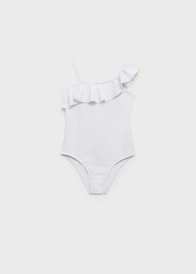 Maillot de bain asymétrique à volants Maillot de bain asymétrique à volants