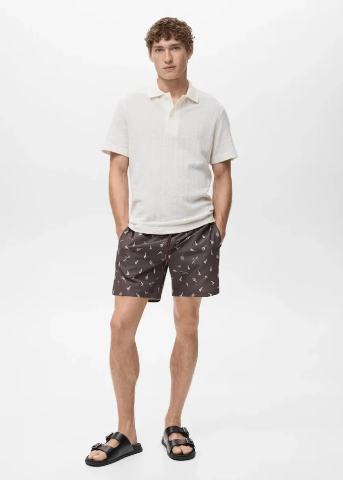 Maillot de bain avec imprimé voilier Maillot de bain avec imprimé voilier