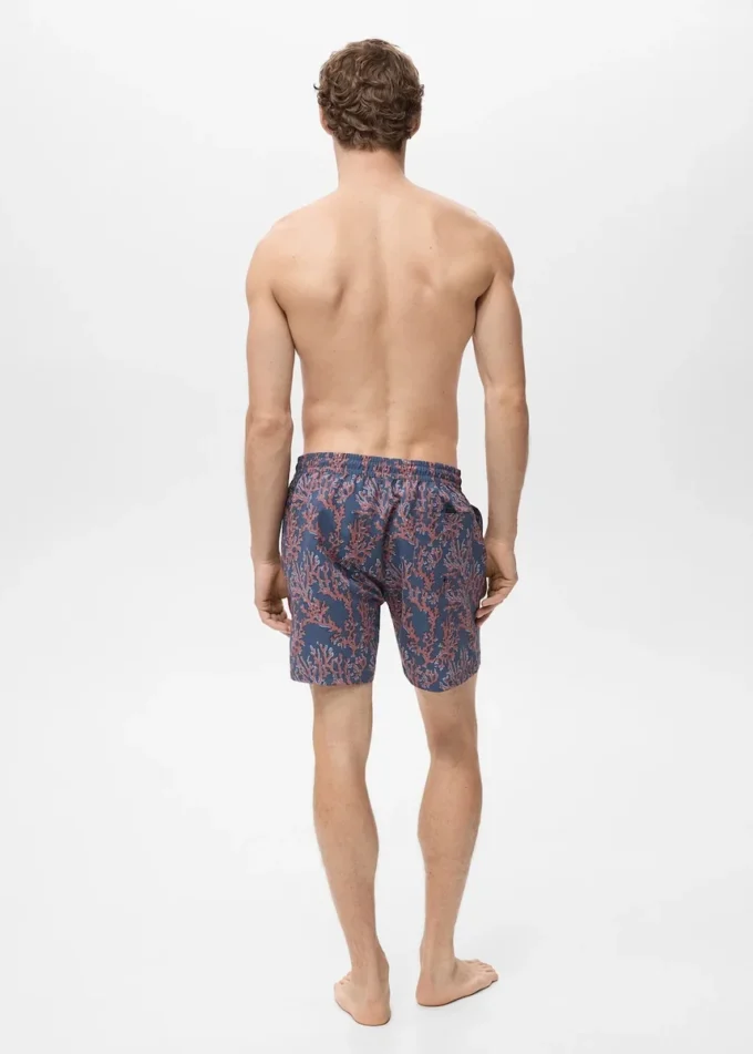 Maillot de bain à imprimé corail