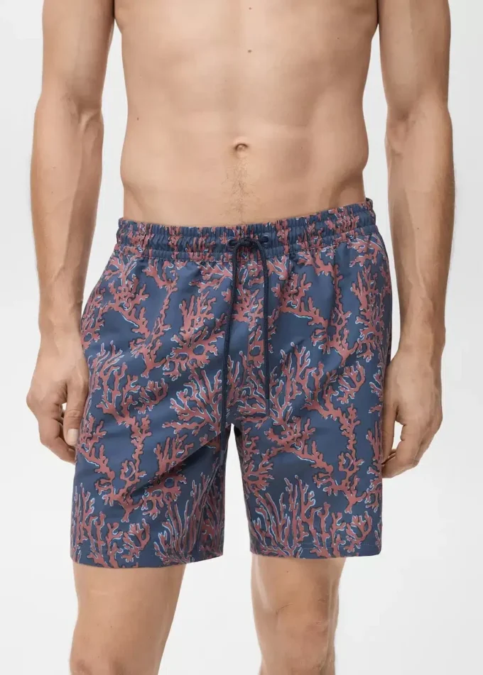 Maillot de bain à imprimé corail