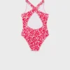 Maillot de bain imprimé dos croisé