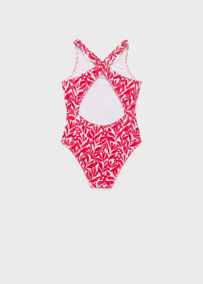 Maillot de bain imprimé dos croisé