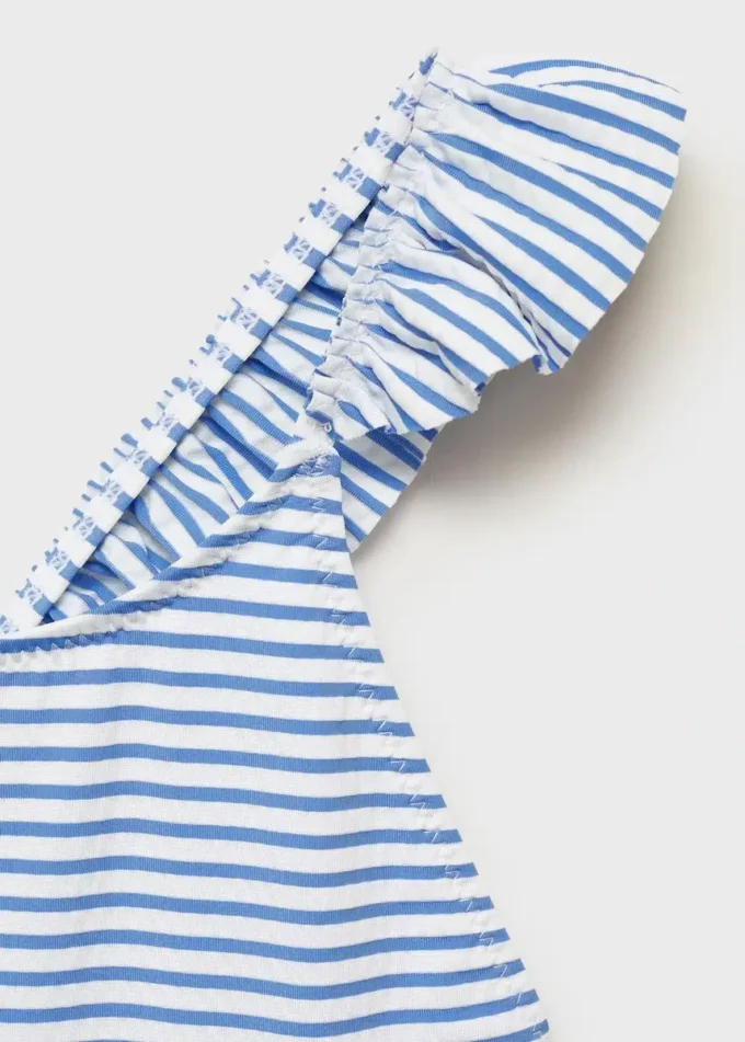 Maillot de bain rayé à volants Maillot de bain rayé à volants