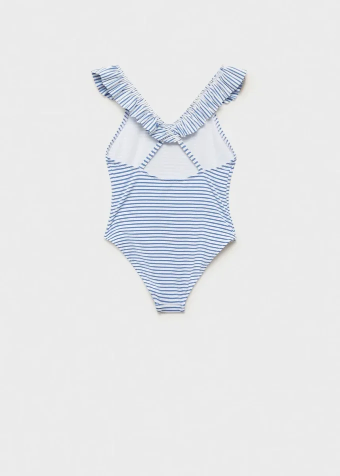Maillot de bain rayé à volants Maillot de bain rayé à volants