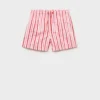 Maillot de bain à rayures et cordon de serrage Maillot de bain à rayures et cordon de serrage