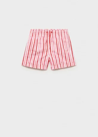 Maillot de bain à rayures et cordon de serrage