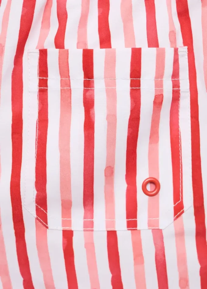 Maillot de bain à rayures et cordon de serrage Maillot de bain à rayures et cordon de serrage