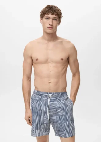 Maillot de bain à rayures multiples