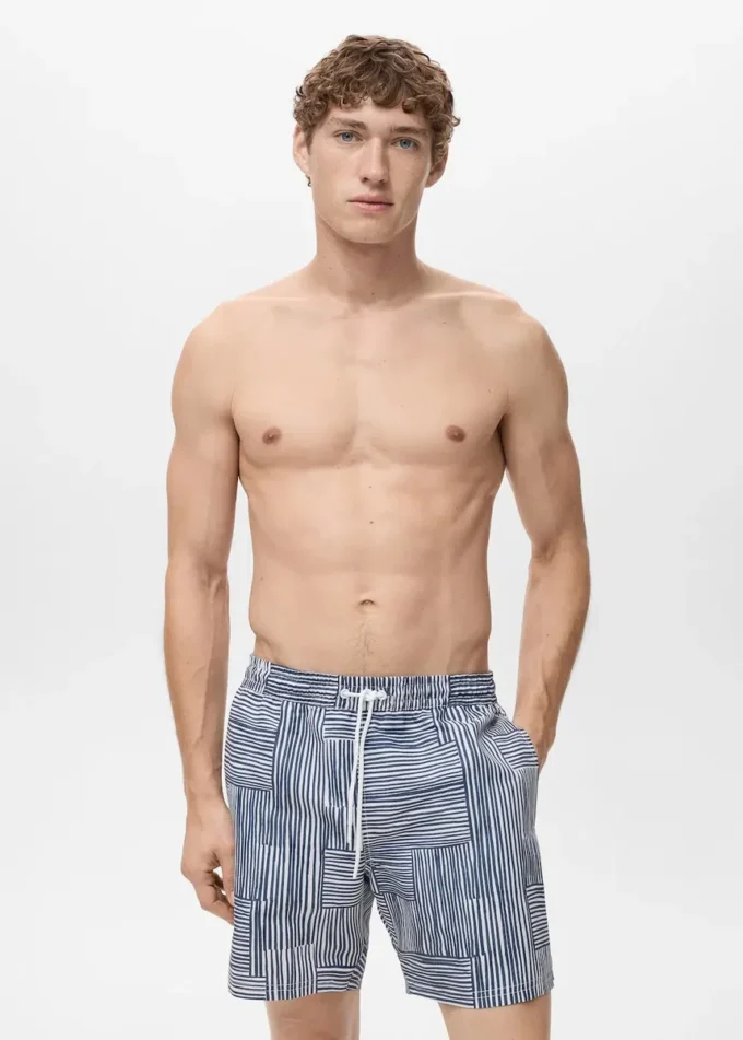 Maillot de bain à rayures multiples Maillot de bain à rayures multiples