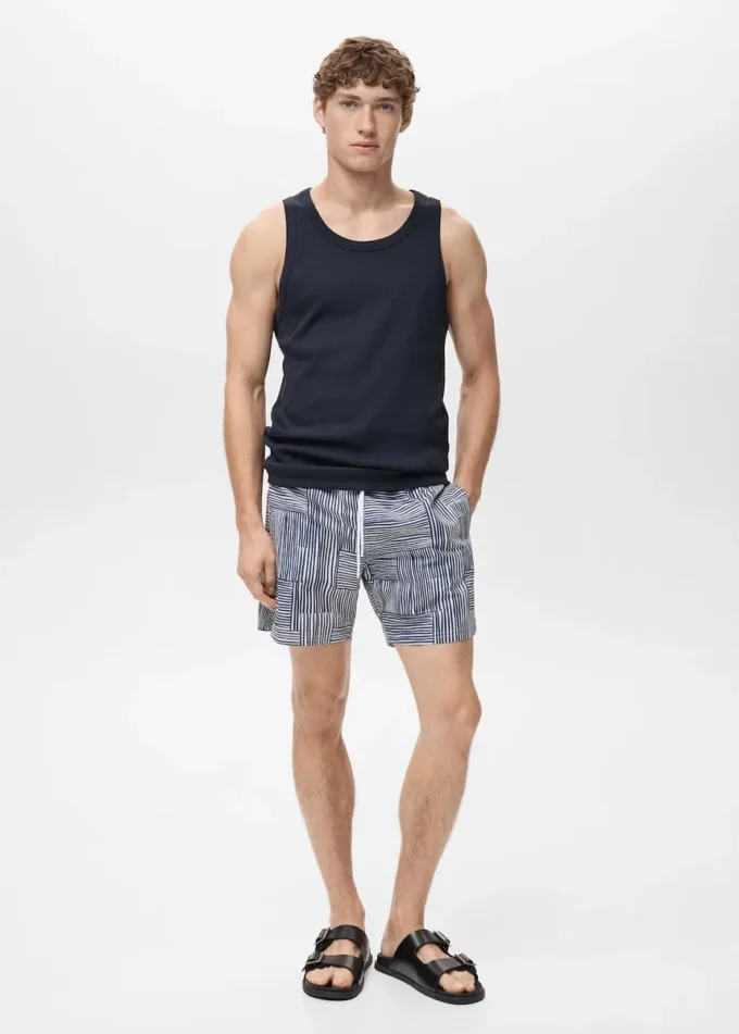 Maillot de bain à rayures multiples Maillot de bain à rayures multiples