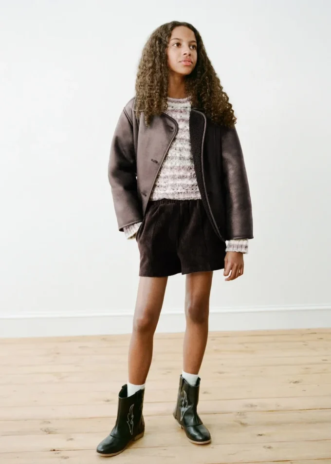 Manteau avec doublure effet fourrure