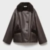 Manteau avec doublure effet fourrure