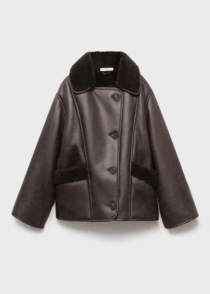 Manteau avec doublure effet fourrure