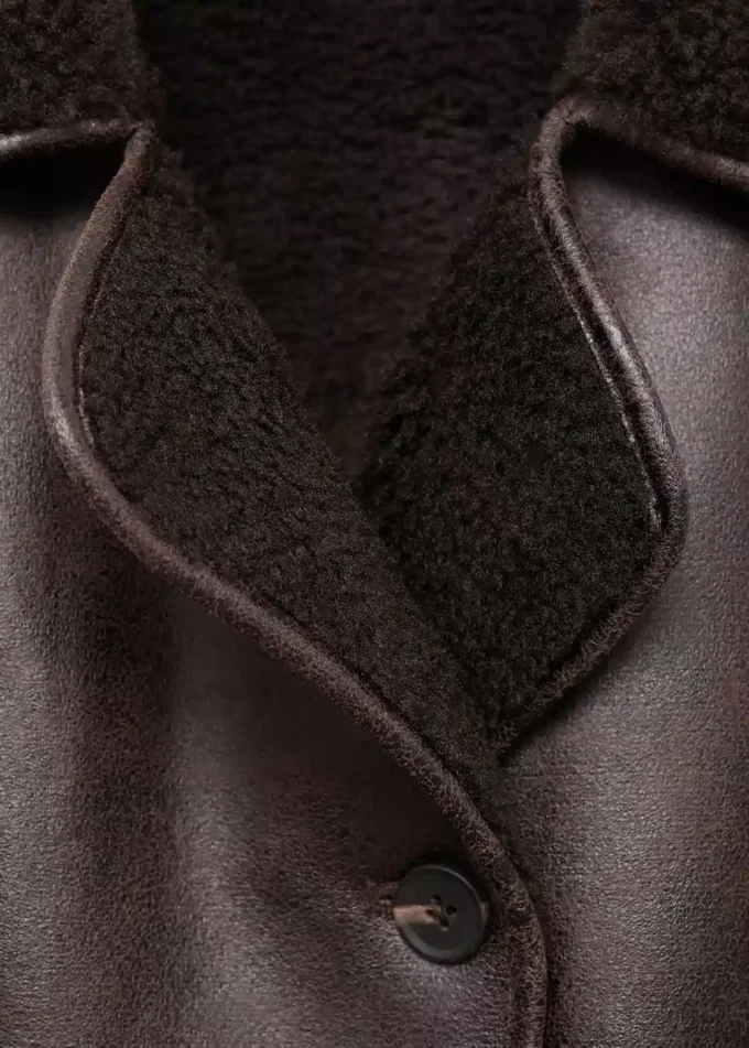 Manteau avec doublure effet fourrure