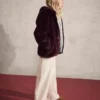Manteau à capuche effet fourrure