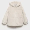 Manteau à capuche effet fourrure