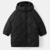 Manteau à capuche en plumes