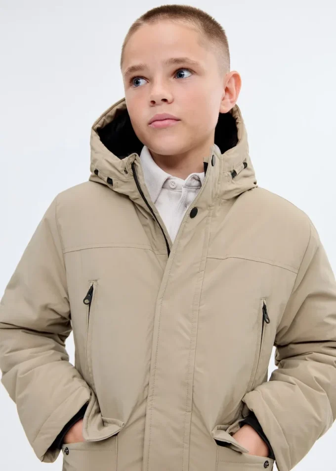 Manteau à capuche et poches Manteau à capuche et poches