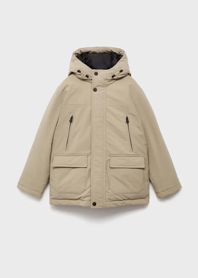 Manteau à capuche et poches Manteau à capuche et poches