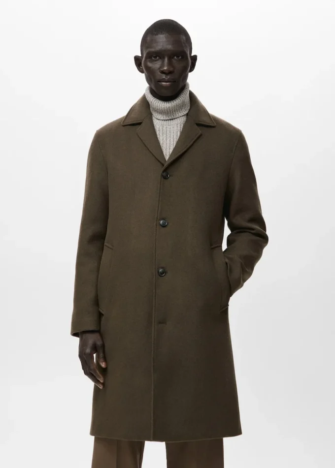Manteau classique en laine mélangée Manteau classique en laine mélangée