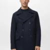 Manteau court en laine à double boutonnage Manteau court en laine à double boutonnage