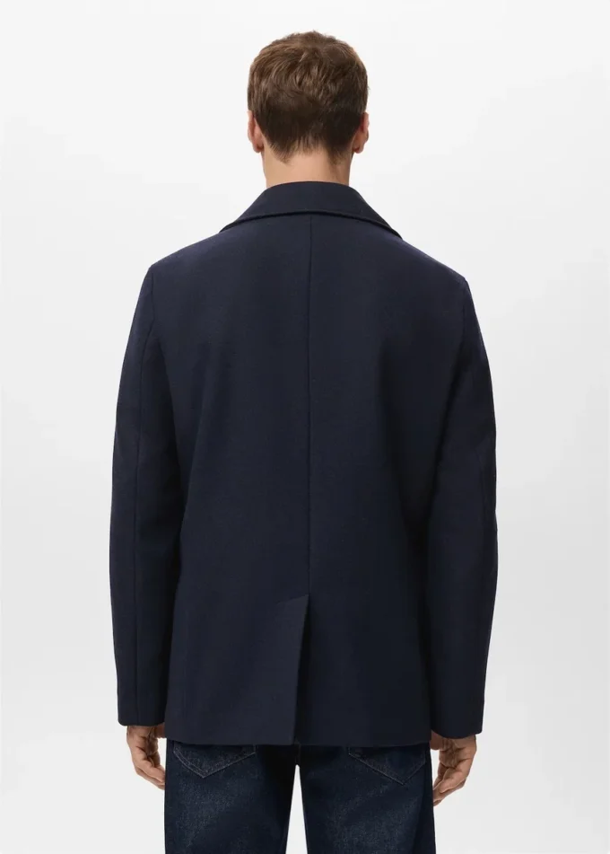 Manteau court en laine à double boutonnage Manteau court en laine à double boutonnage