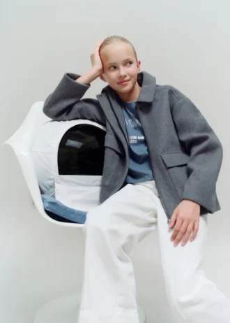 Manteau court en tissu