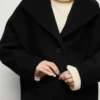 Manteau court oversize en laine Manteau court oversize en laine