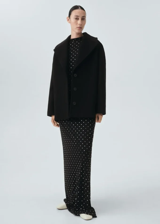 Manteau court oversize en laine Manteau court oversize en laine